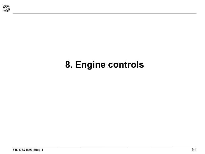 8. Engine controls 8.1